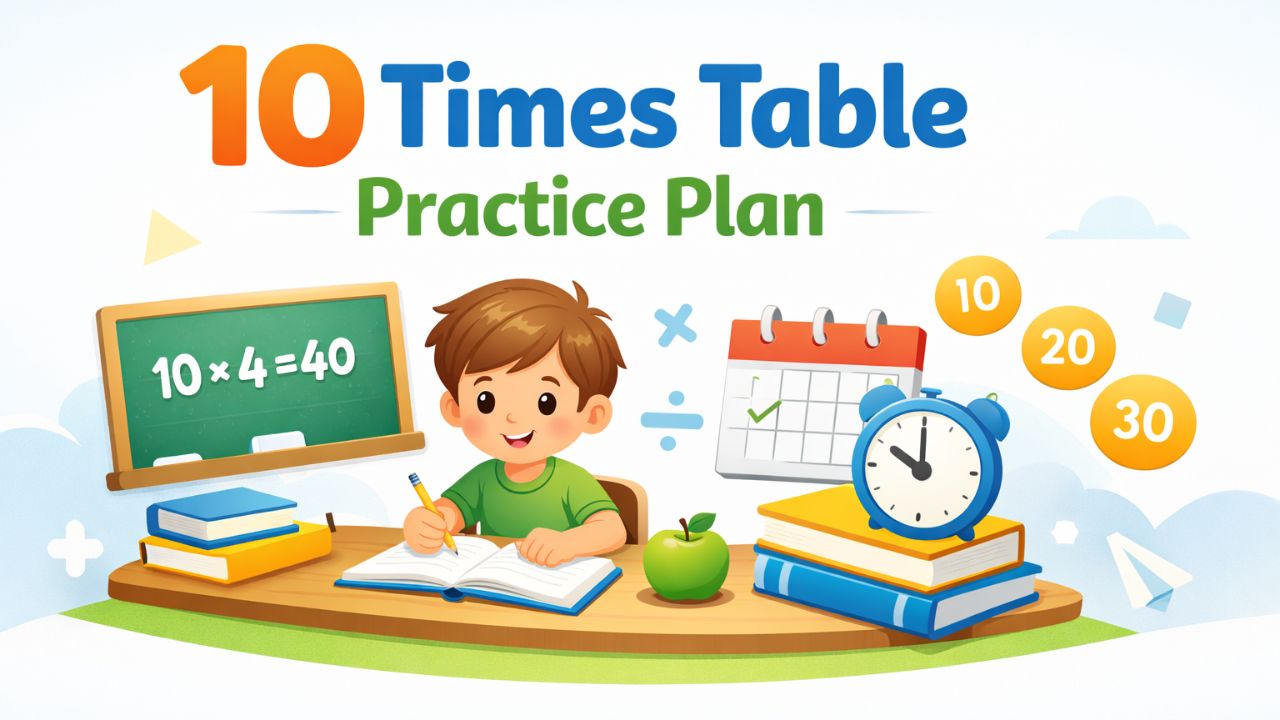 10 Times Table Practice Plan (Daily Routine)