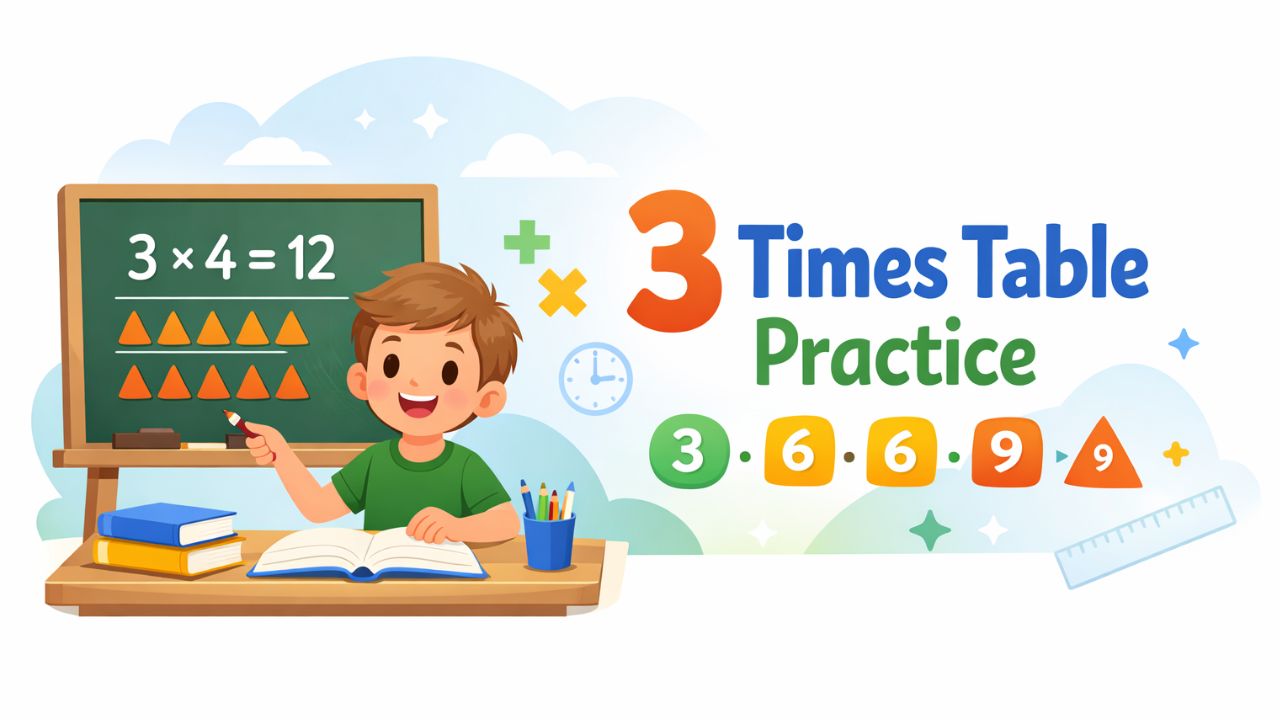 3 Times Table Practice with Simple Patterns