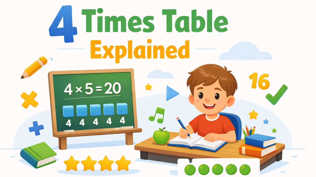 4 Times Table Explained for Beginners
